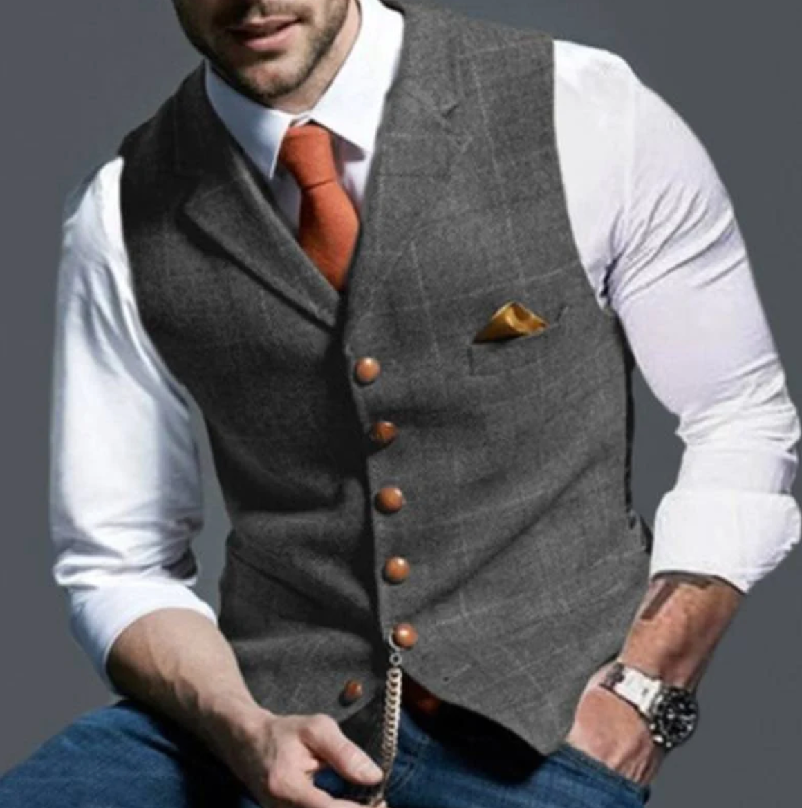 Christopher | Sleek Button Waistcoat Style
