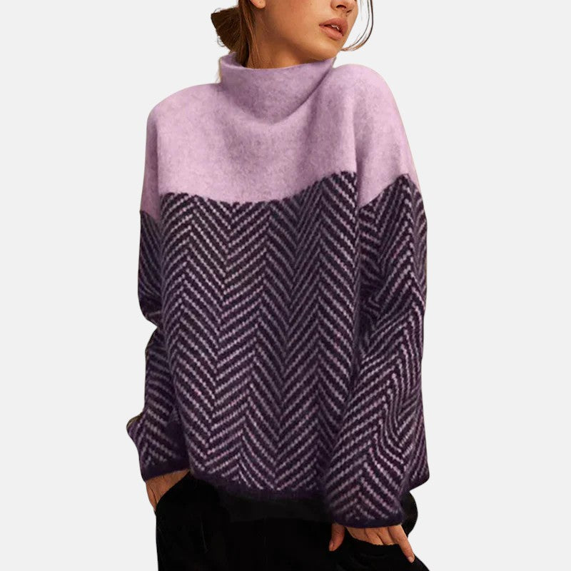 Eva | Chic High Collar Pullover