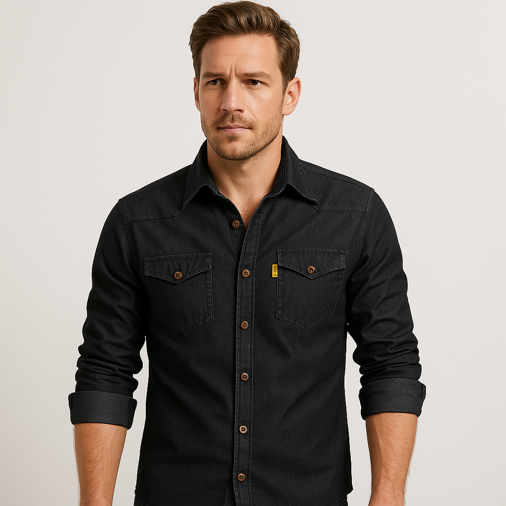 Nathaniel | Smart Cotton Denim Shirt