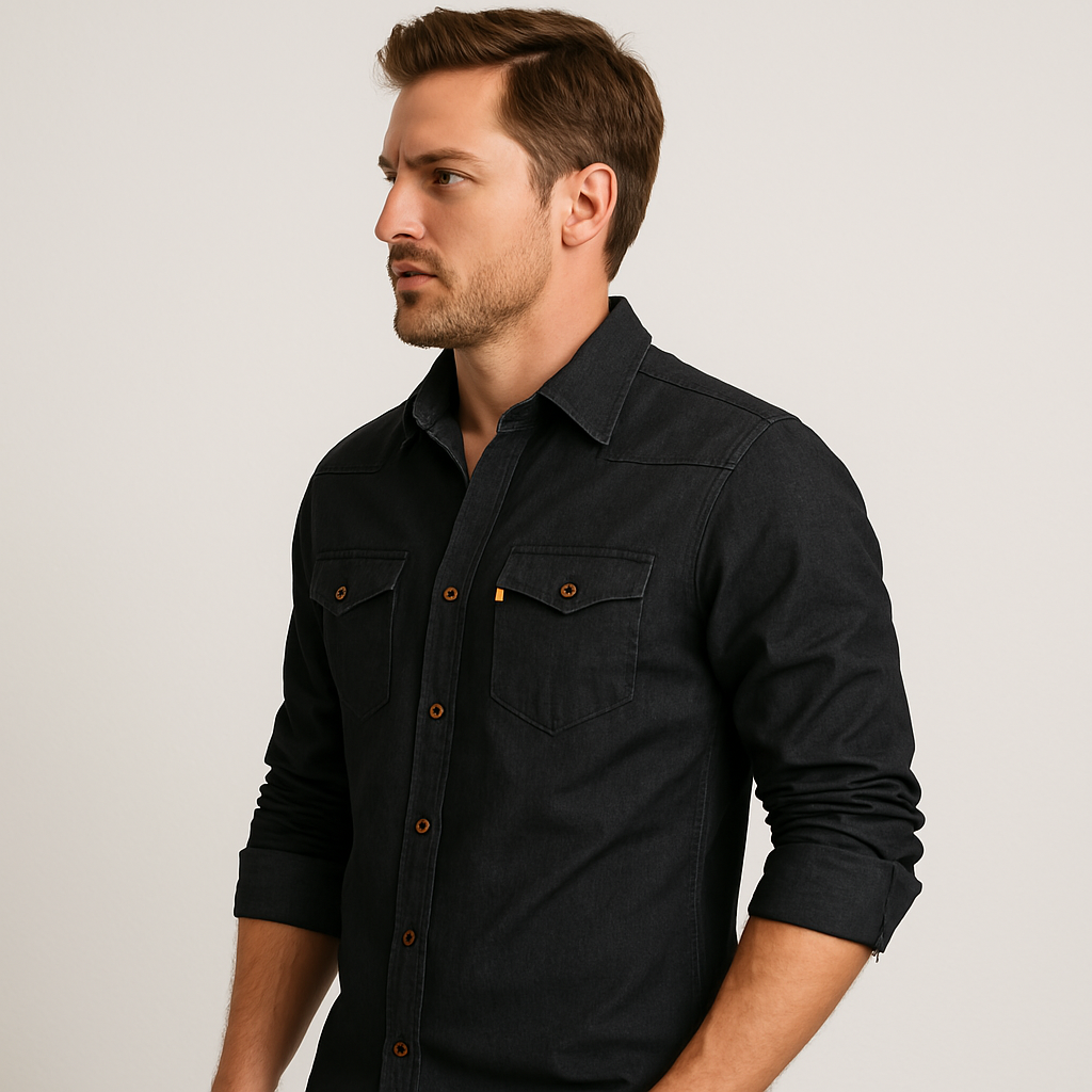Nathaniel | Smart Cotton Denim Shirt