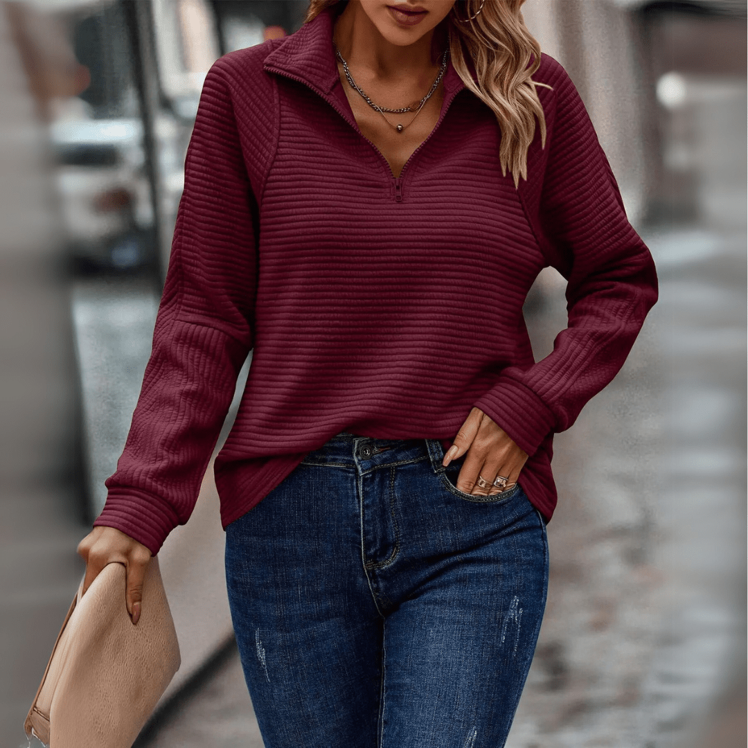 Jenna | Chic Half-Zip Pullover