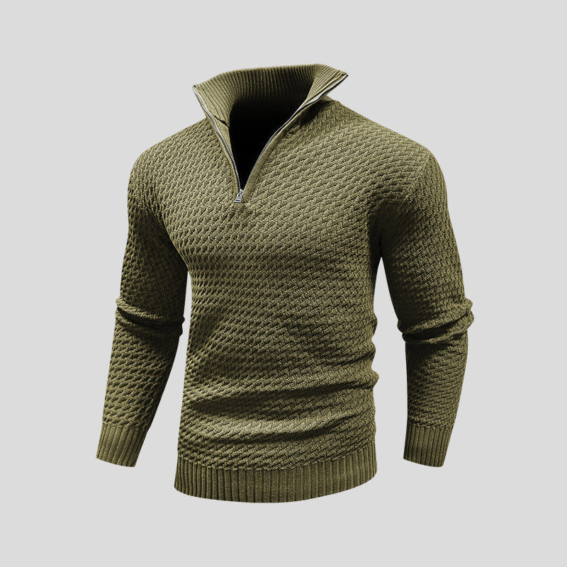Adrian | High Zip Knit Sweater