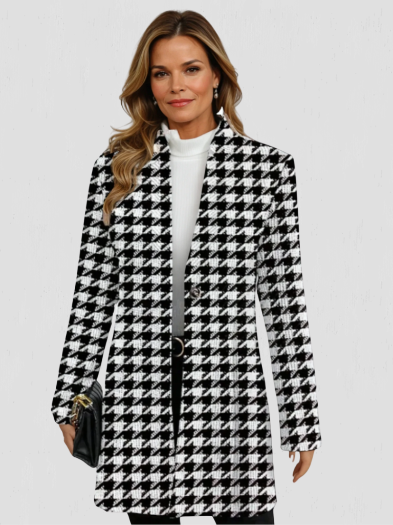 Emma | Tailored Plaid Statement Coat
