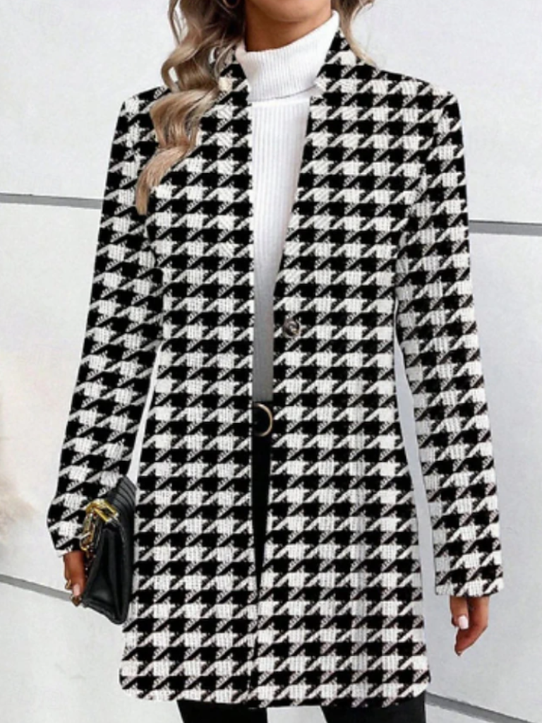 Emma | Tailored Plaid Statement Coat
