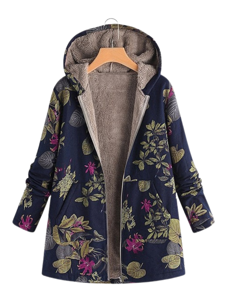 Aurora | Cozy Print Coat of Effortless Warmth