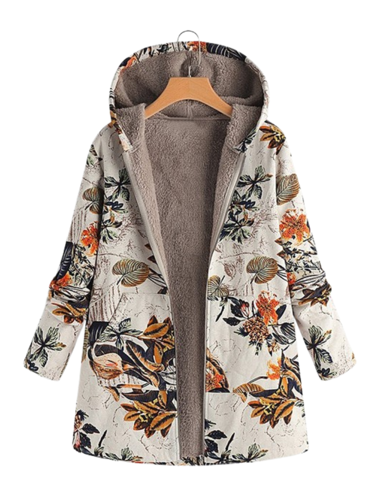 Aurora | Cozy Print Coat of Effortless Warmth