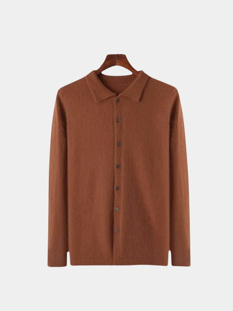 Merrick | Cashmere Polo Cardigan
