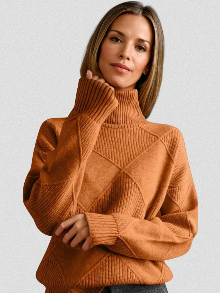 Marceline | High-Collar Sophistication in Soft Knit