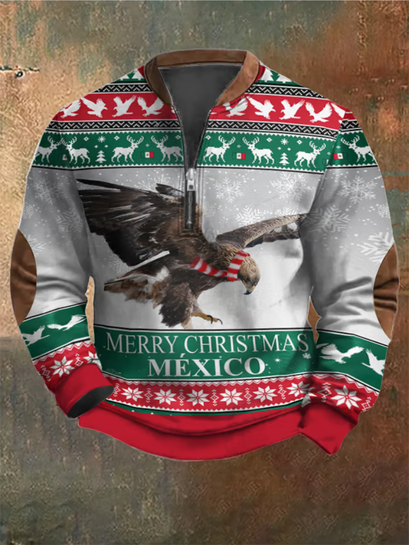 Miles | Eagle Print Christmas Sweater