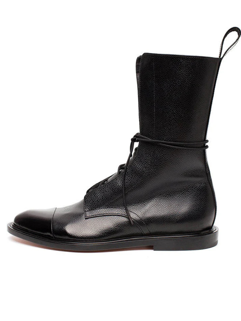 Victoria | Polished Lace-Up Boots