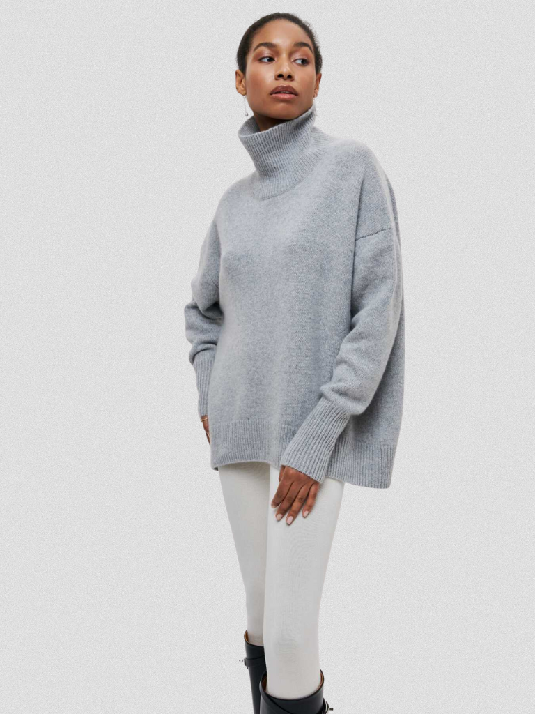 Elena | Sophisticated High-Collar Knit