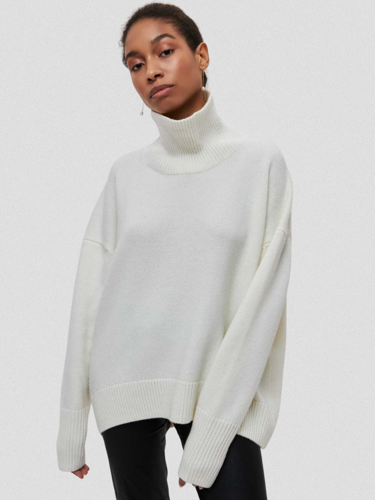 Elena | Sophisticated High-Collar Knit