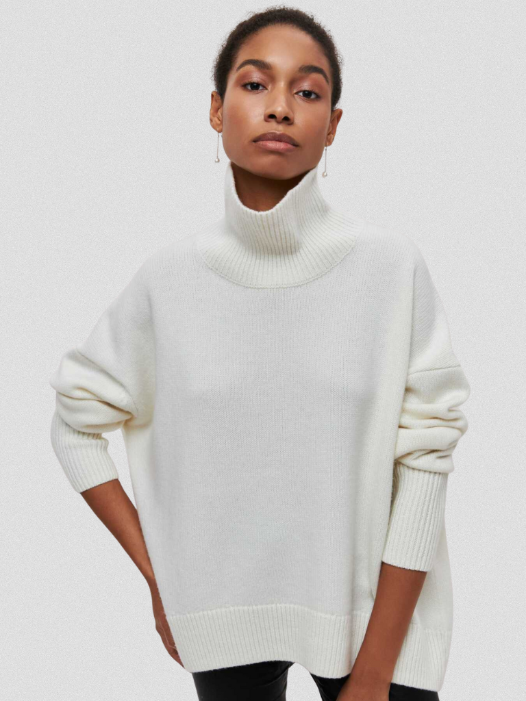 Elena | Sophisticated High-Collar Knit