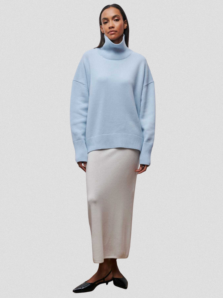 Elena | Sophisticated High-Collar Knit