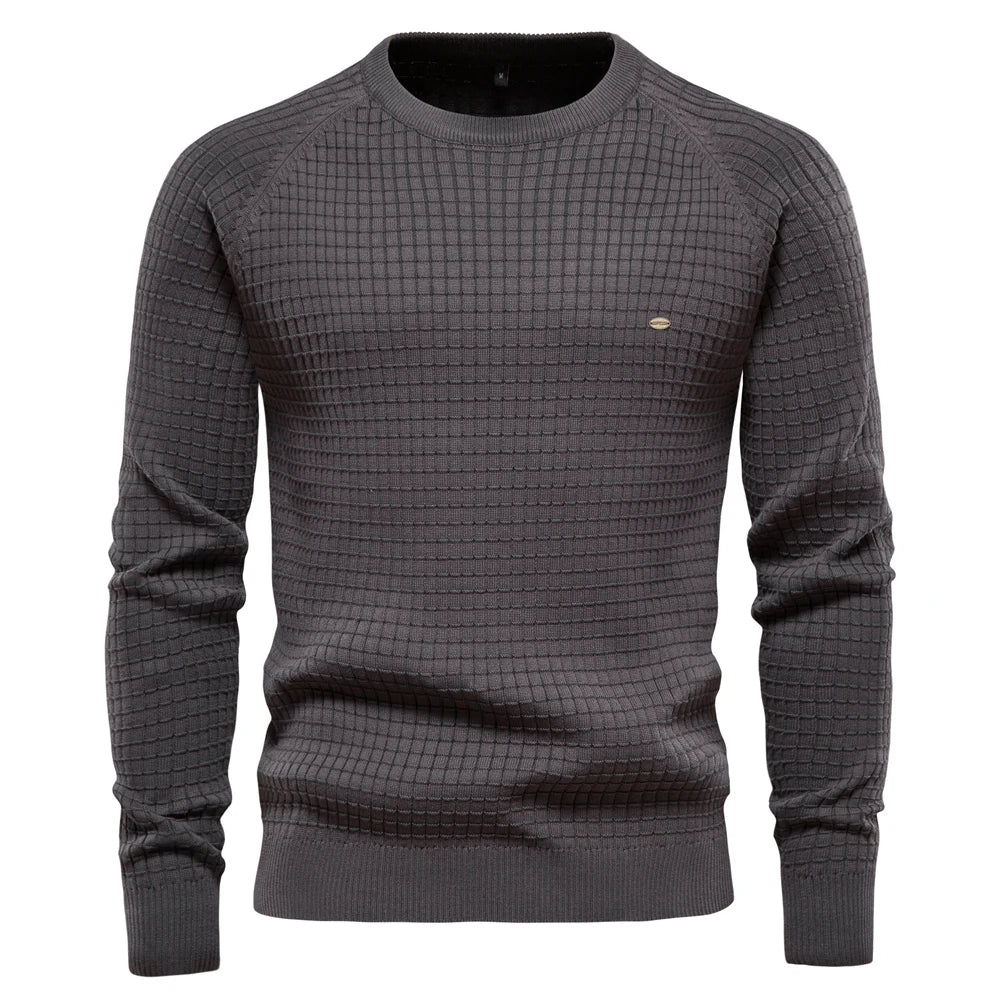 Lucas | Refined Longsleeve with Diamond Pattern Elegance