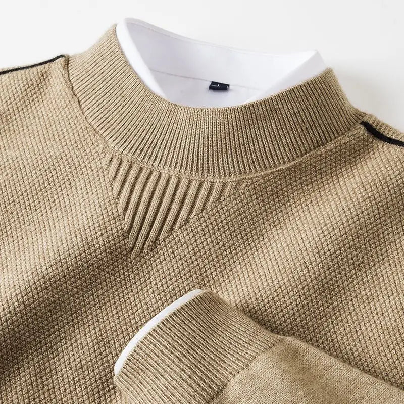 Marven | Jacquard Knit Mock Neck Sweater