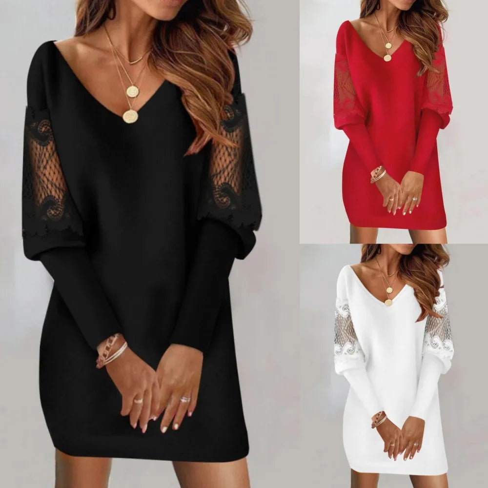 Elowen | Elegant Lace Sleeve Dress