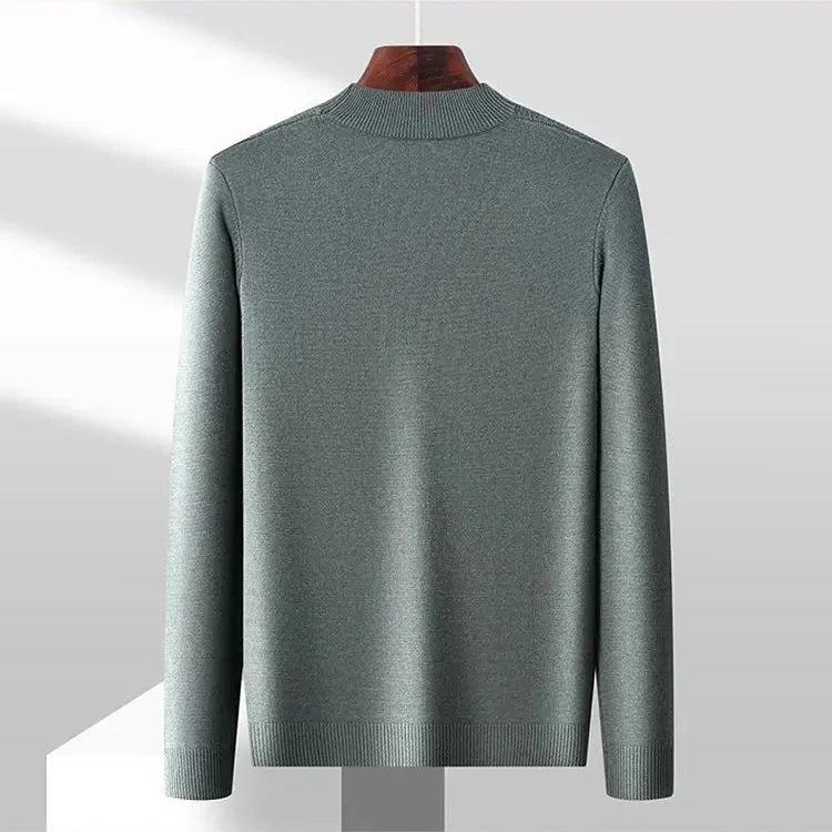 Marven | Jacquard Knit Mock Neck Sweater
