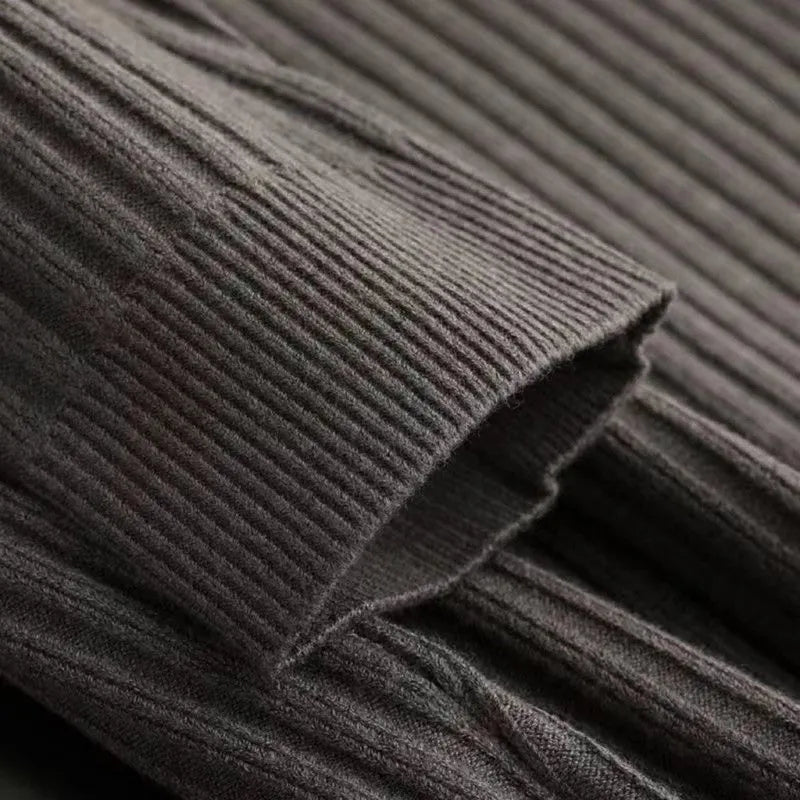 Lusso | Ribbed Quarter-Zip Sweater