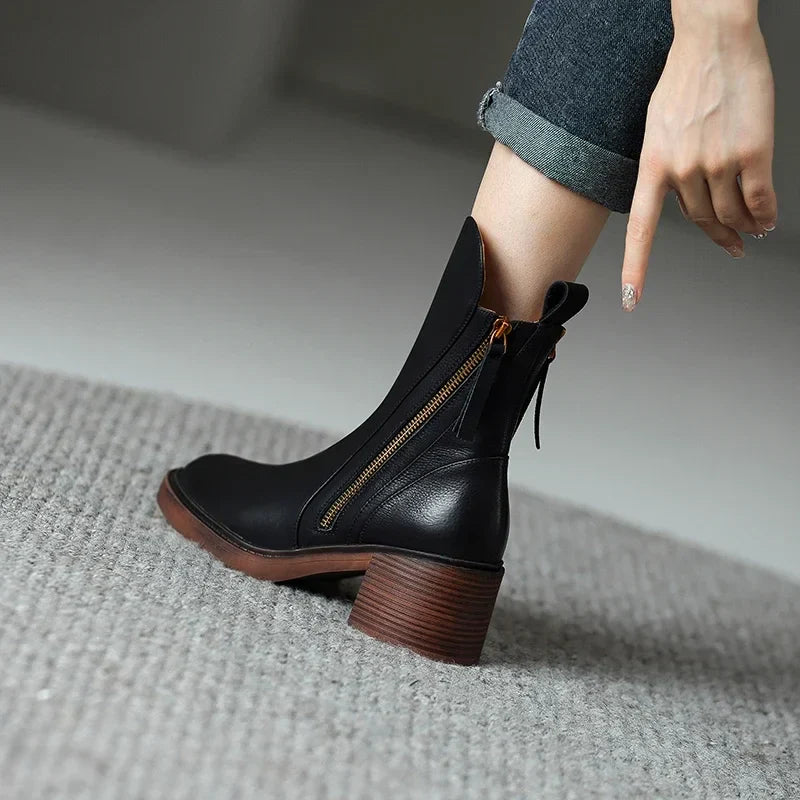 Gloria | Luxe Leather Ankle Boots