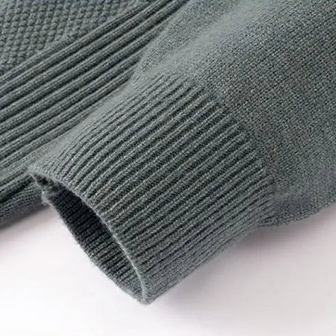 Marven | Jacquard Knit Mock Neck Sweater