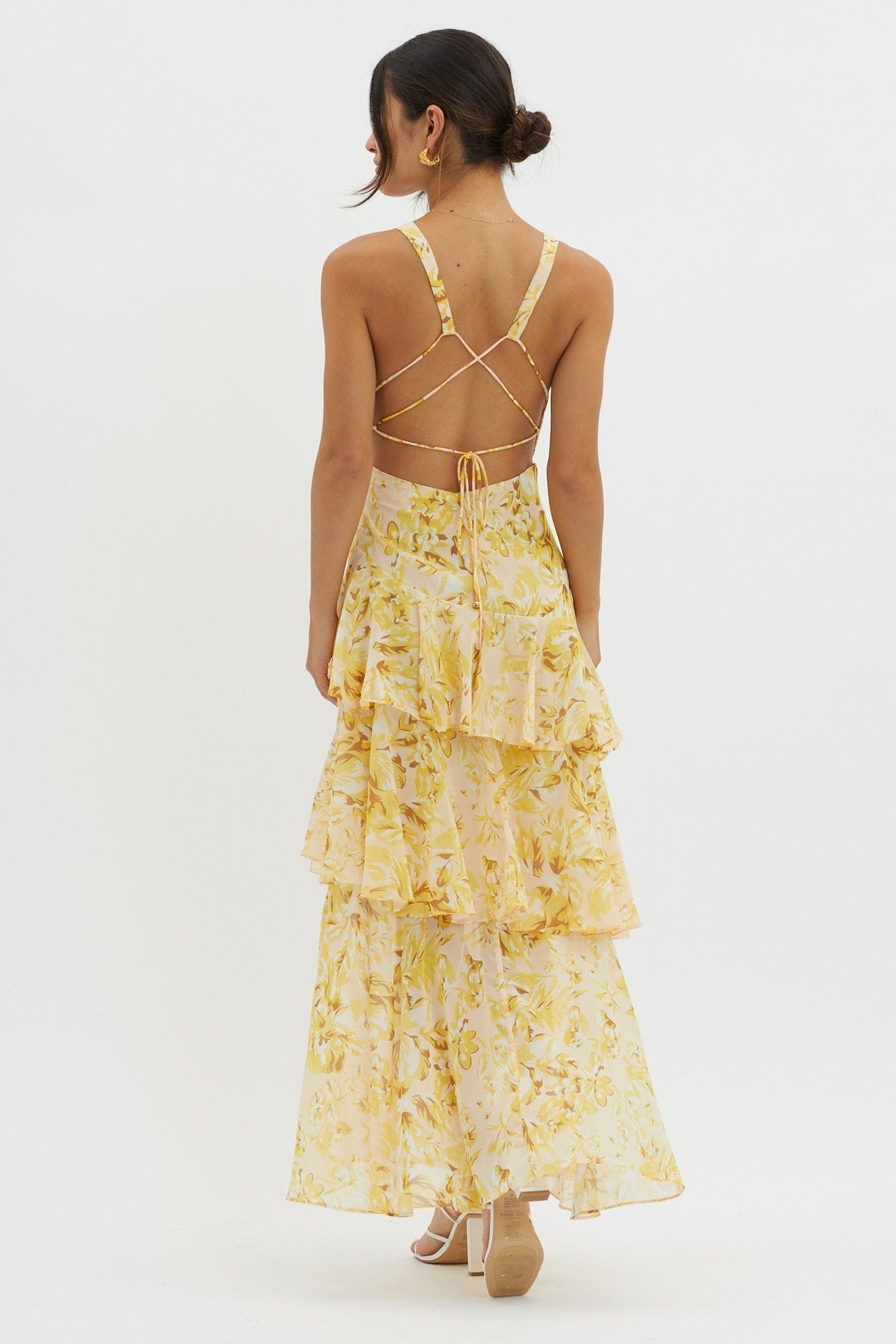 Everlee | Flirty Ruffle Tiered Midi Dress