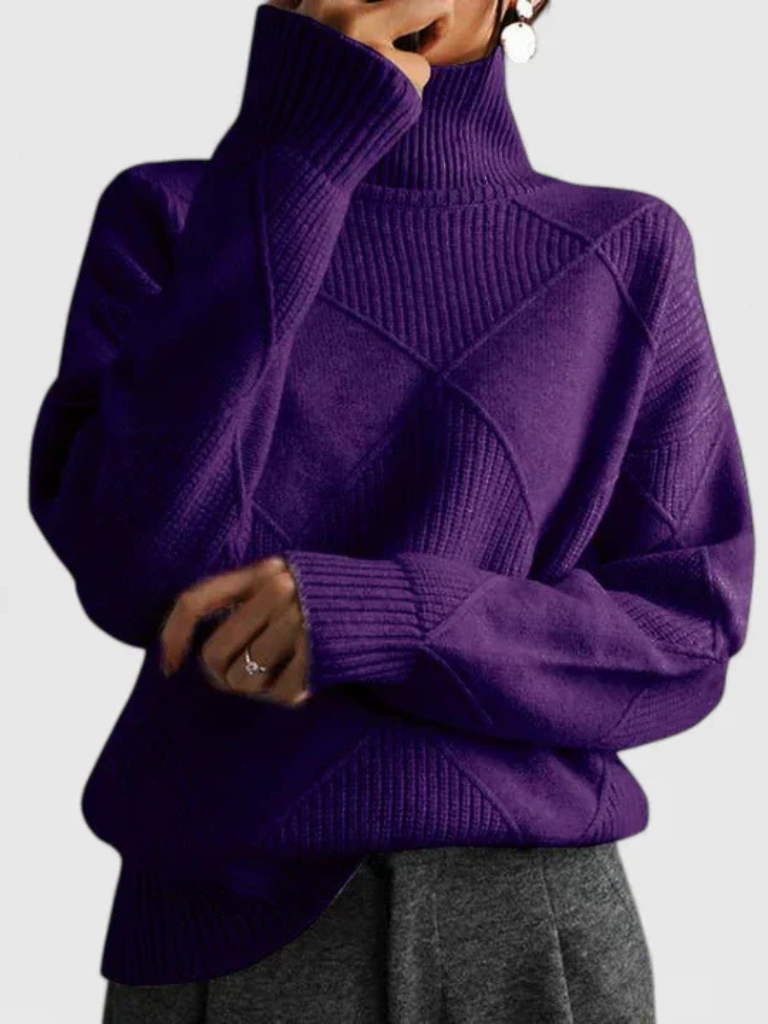 Marceline | High-Collar Sophistication in Soft Knit