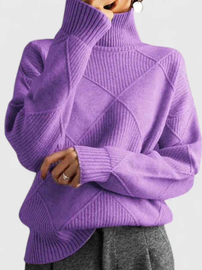 Marceline | High-Collar Sophistication in Soft Knit