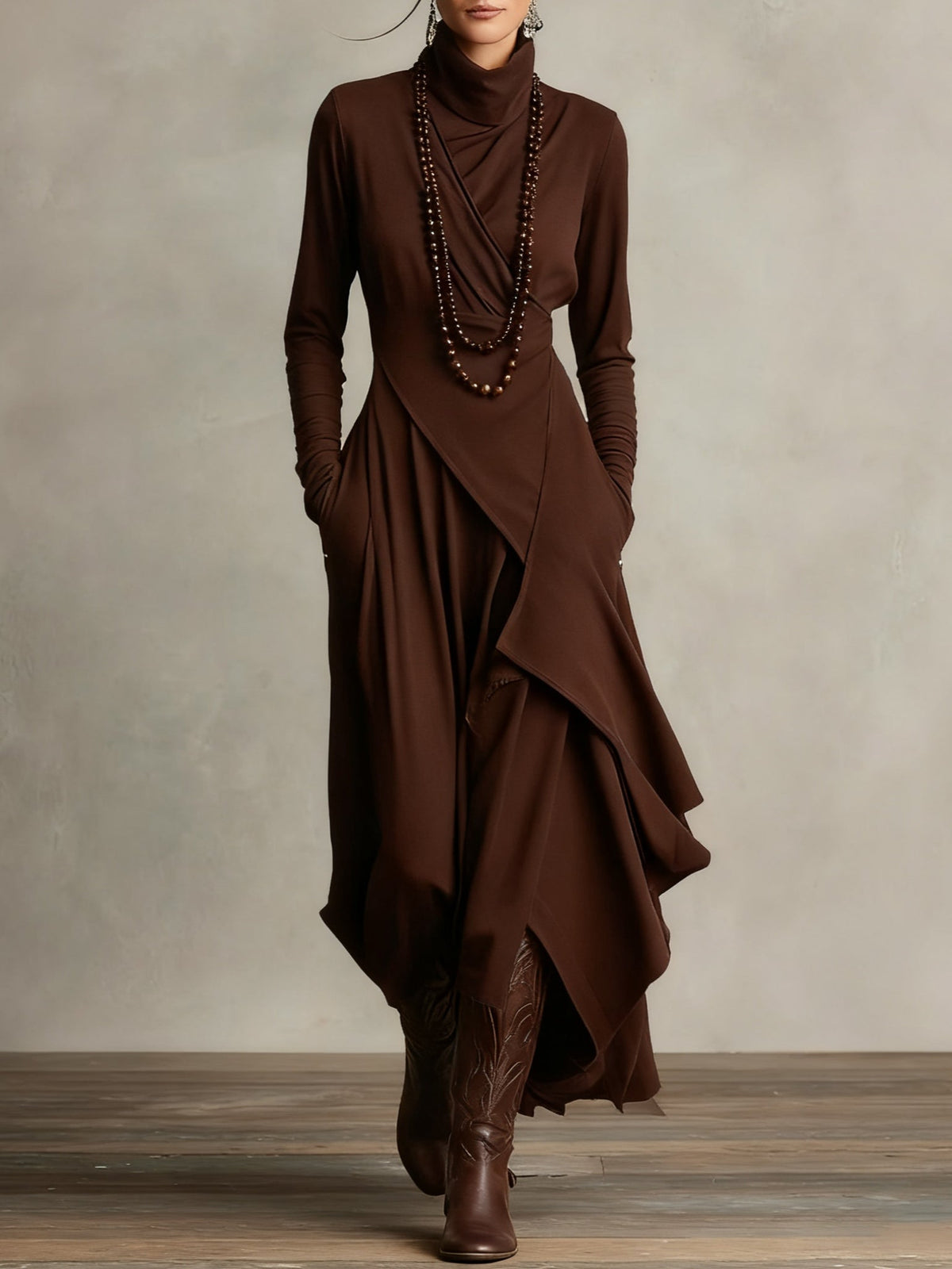 Marilyn | Graceful Draped Maxi Dress