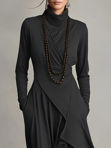 Maribel | Elegant Asymmetry Maxi Dress