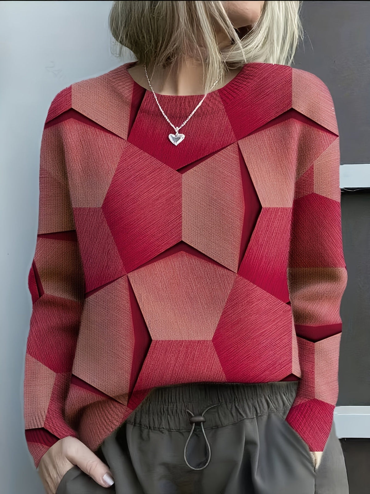 Lucia | Geometric Everyday Knit Sweater