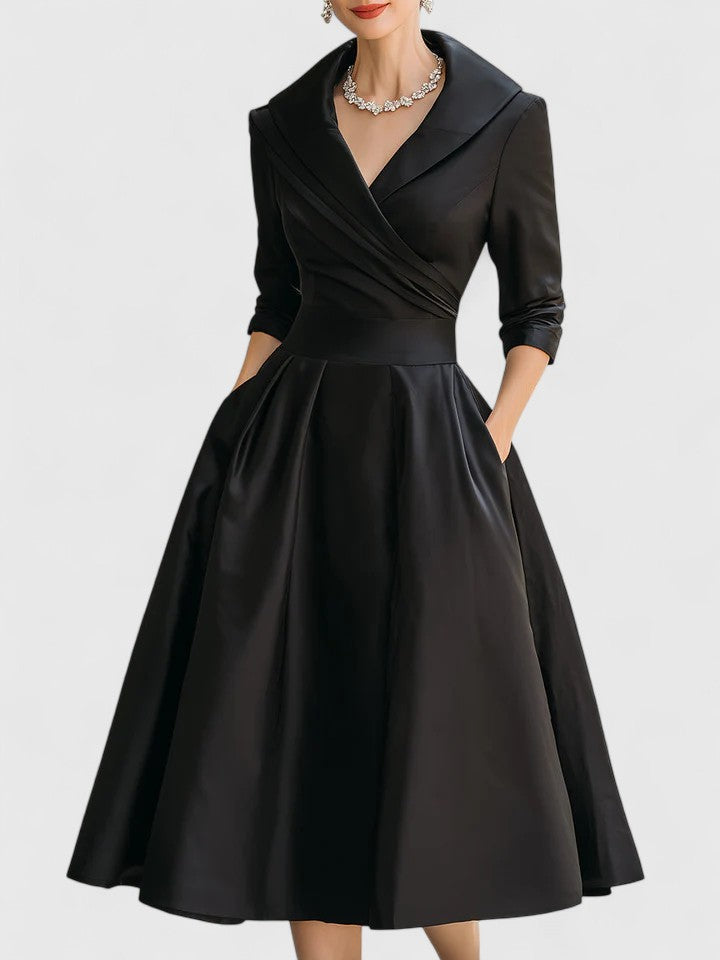 Malia | Timeless Silhouette Pocket Midi Dress