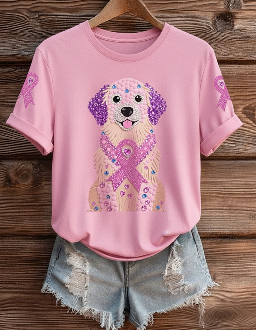 Janelle | Empowered Pink Ribbon Top