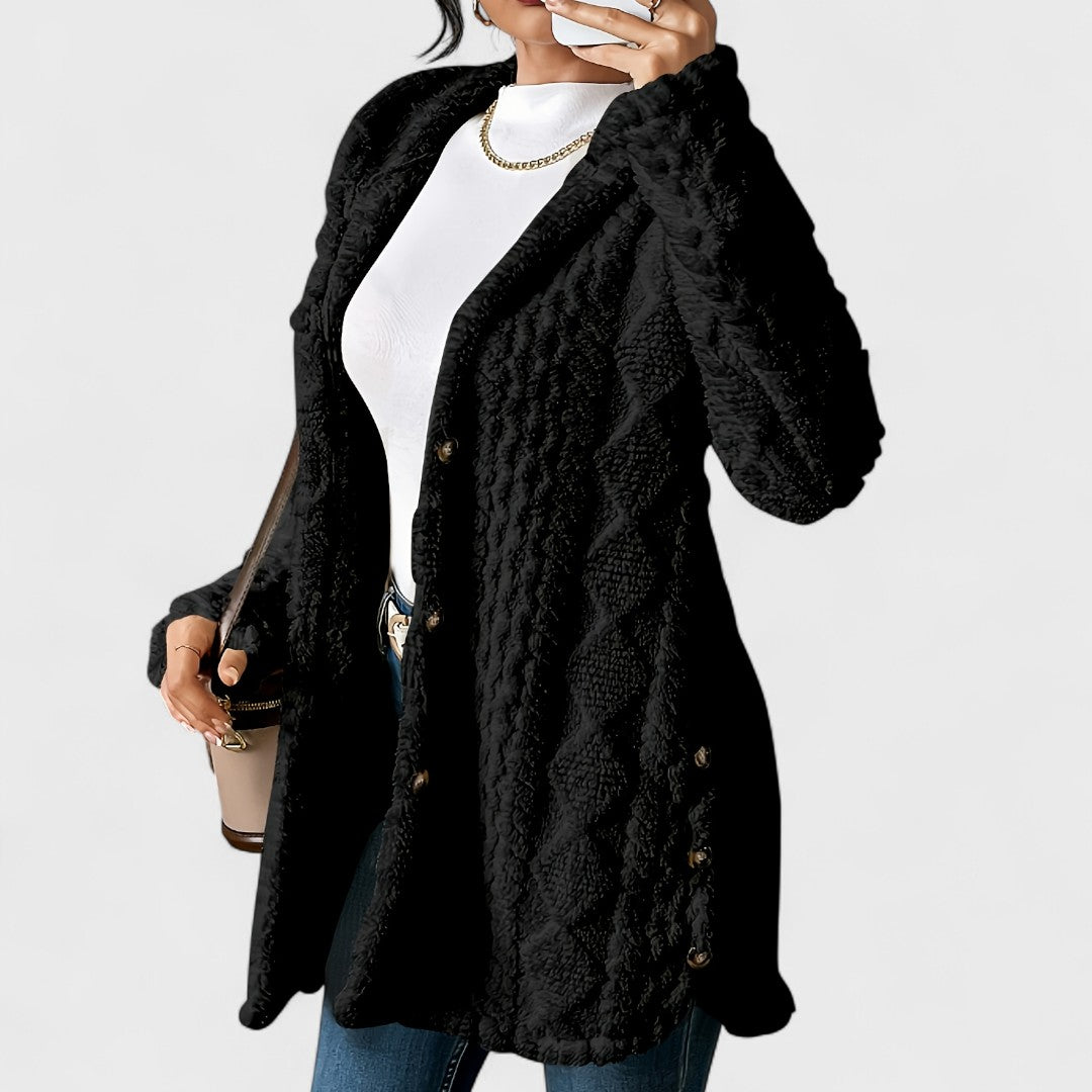 Katerina | Warm Hooded Cardigan Coat