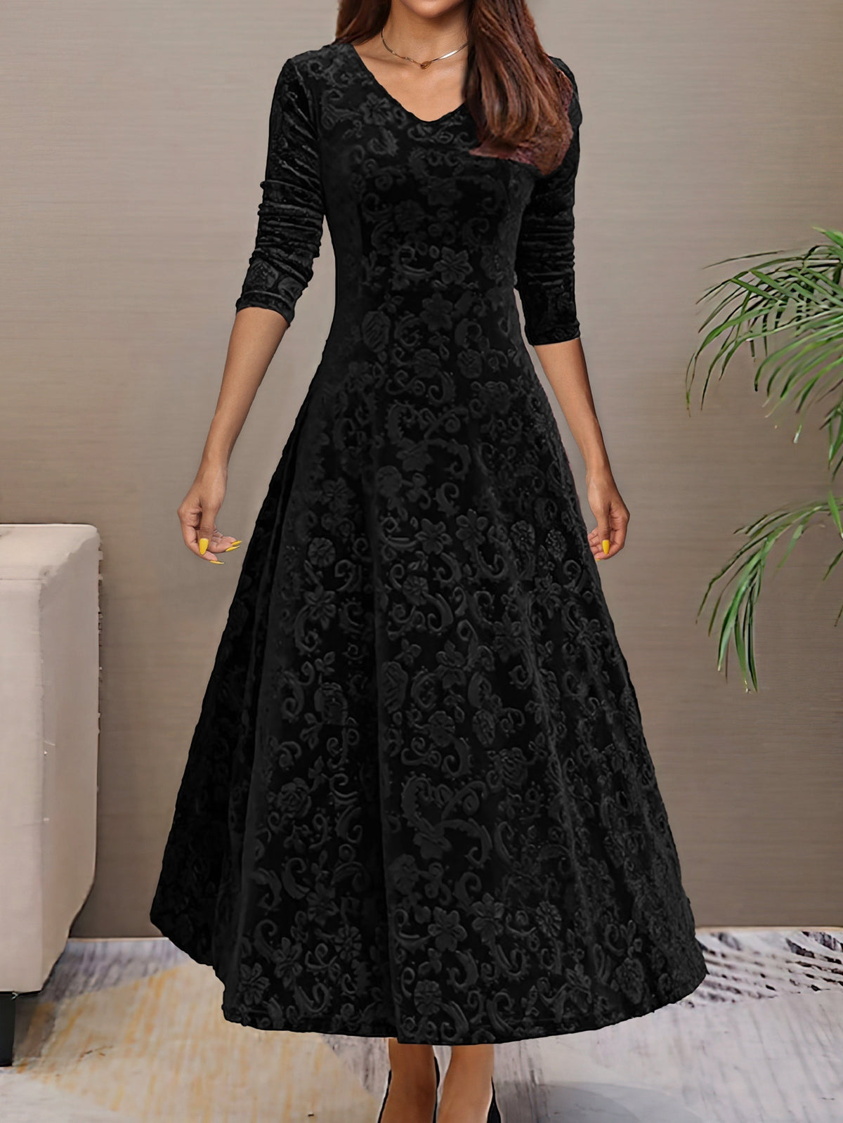 Denise | Holiday Velvet Grace Dress