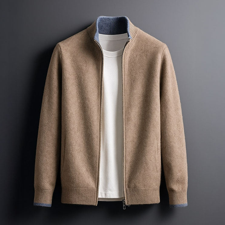 Modern Minimal Zip Cardigan