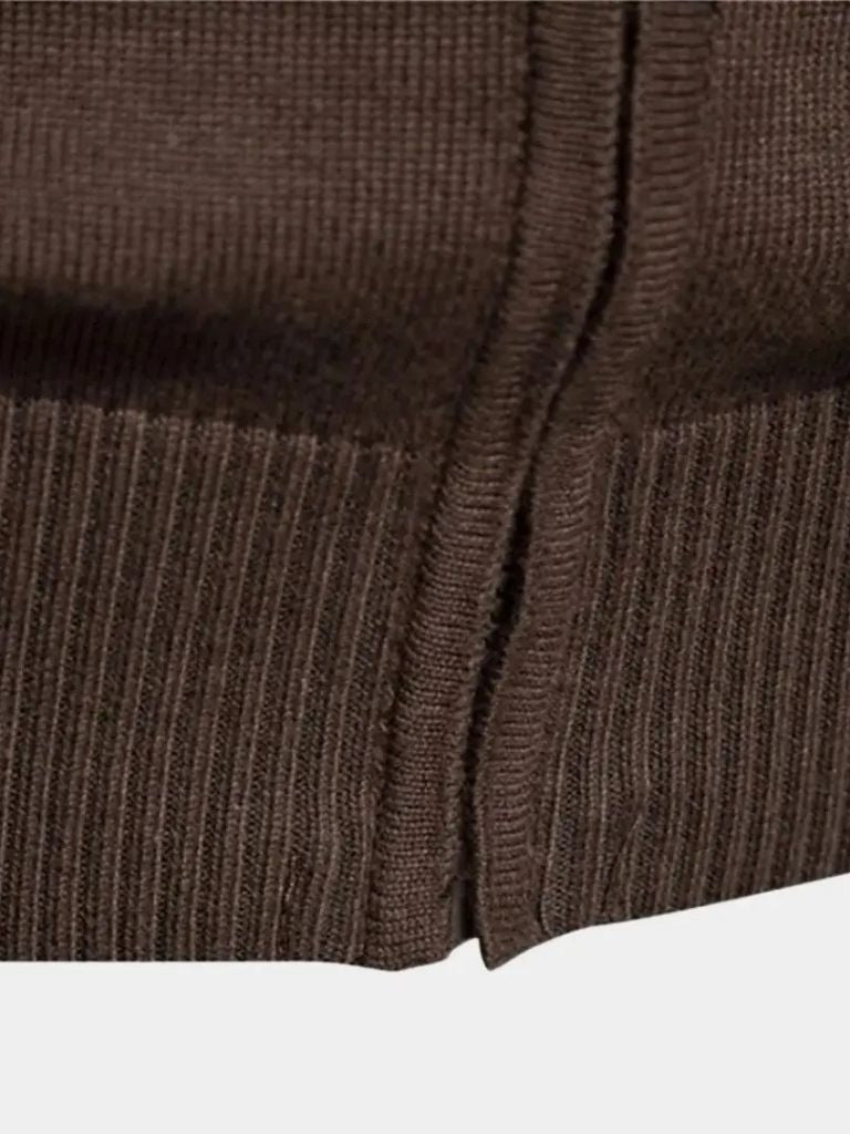 Wystan | Cardigan Sweater Zipper Standing Collar Knitwear