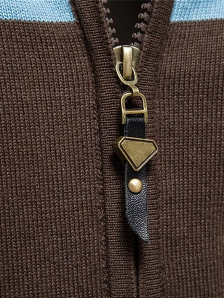 Wystan | Cardigan Sweater Zipper Standing Collar Knitwear