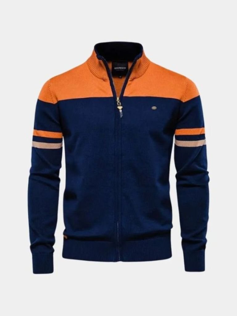 Wystan | Cardigan Sweater Zipper Standing Collar Knitwear