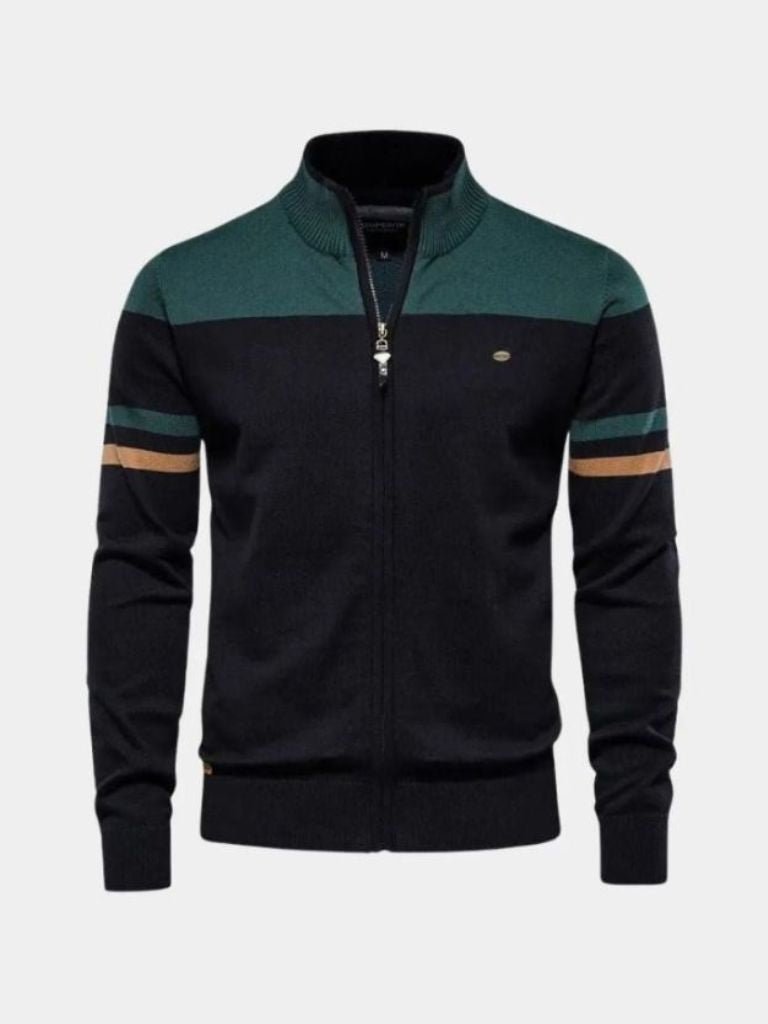 Wystan | Cardigan Sweater Zipper Standing Collar Knitwear