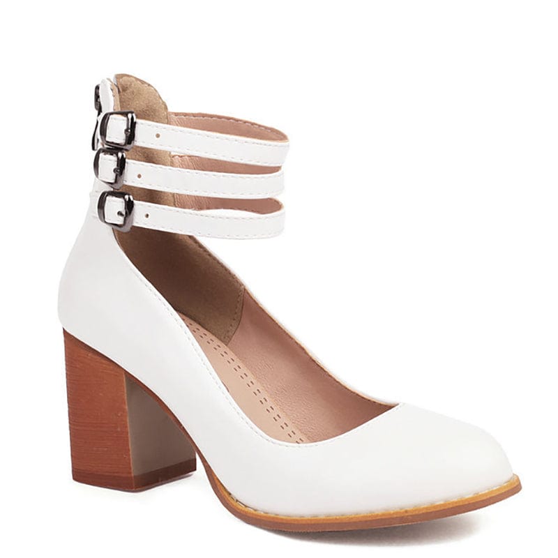Vivienne | Triple Buckle Heels