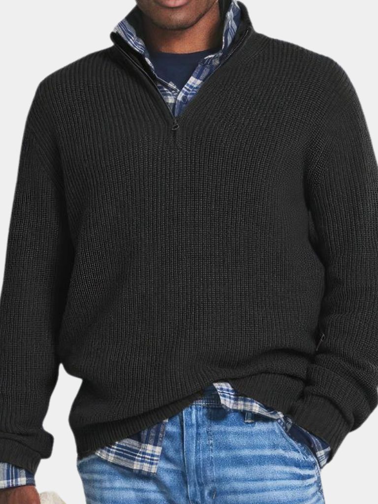 Orville |Classic Highland Quarter-Zip Sweater