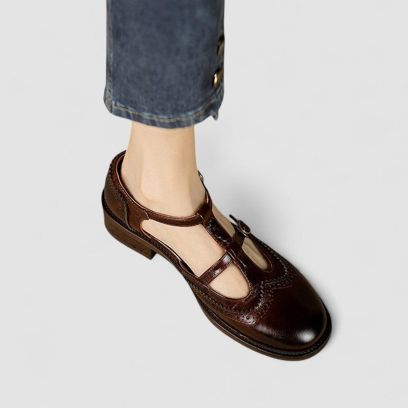 Seraphina | Elegant T-Bar Comfort Heel