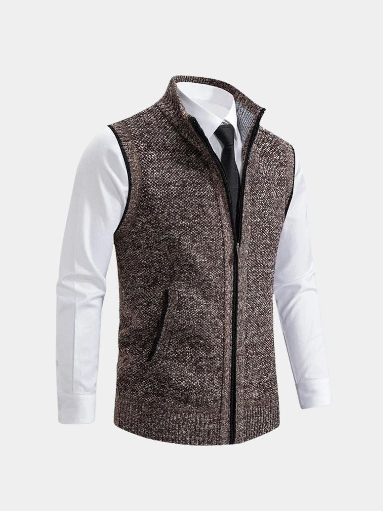 Soren | Elegant Full-Zip Sweater Vest