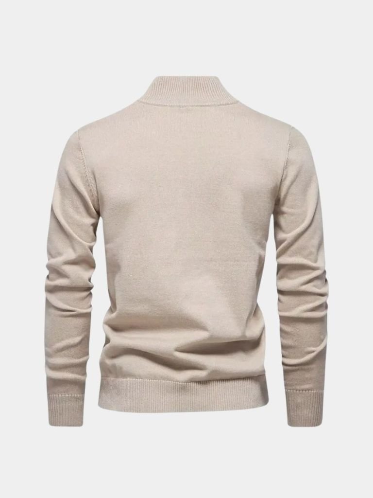 Wynn | Half Zip Knitwear Solid Color Cardigan Sweater