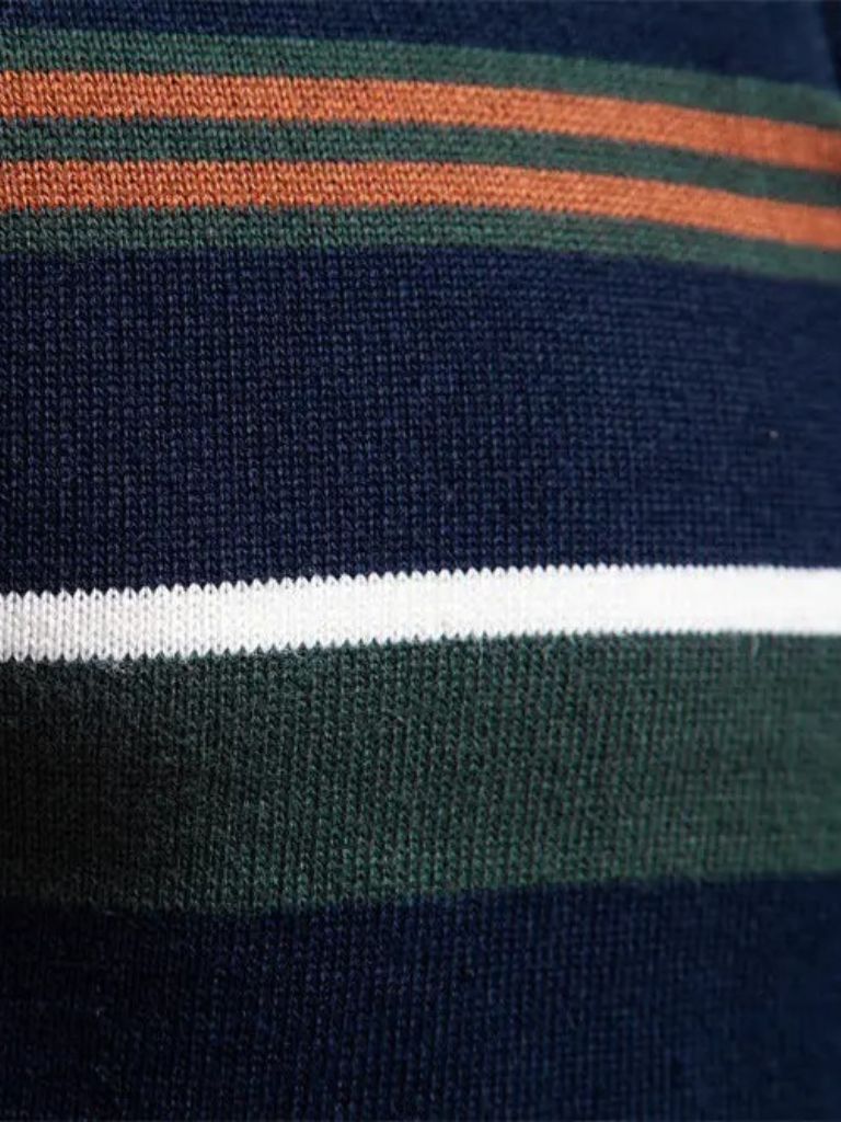 Draven | Knit Striped Quarter-Zip Jumper Sweater