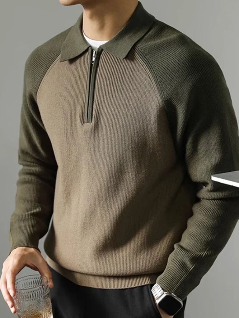 Malik | Raglan Quarter Zip Sweater