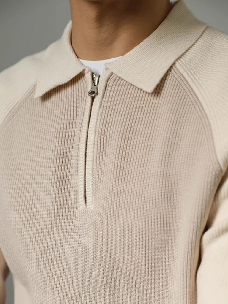 Malik | Raglan Quarter Zip Sweater