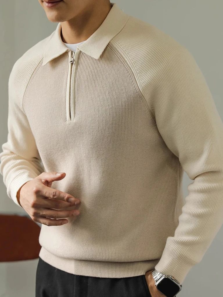 Malik | Raglan Quarter Zip Sweater