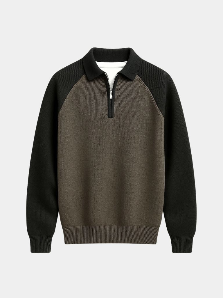 Malik | Raglan Quarter Zip Sweater